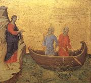unknow artist Duccio, Jesus call larjungarna Peter and Andreas painting